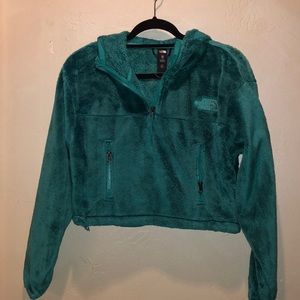 VEUC the north face cropped Osito quarter zip hoodie xs